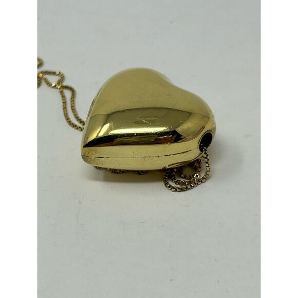 Vintage Marked 925 Italy Gold Vermeil Heart Necklace - Picture 7 of 12